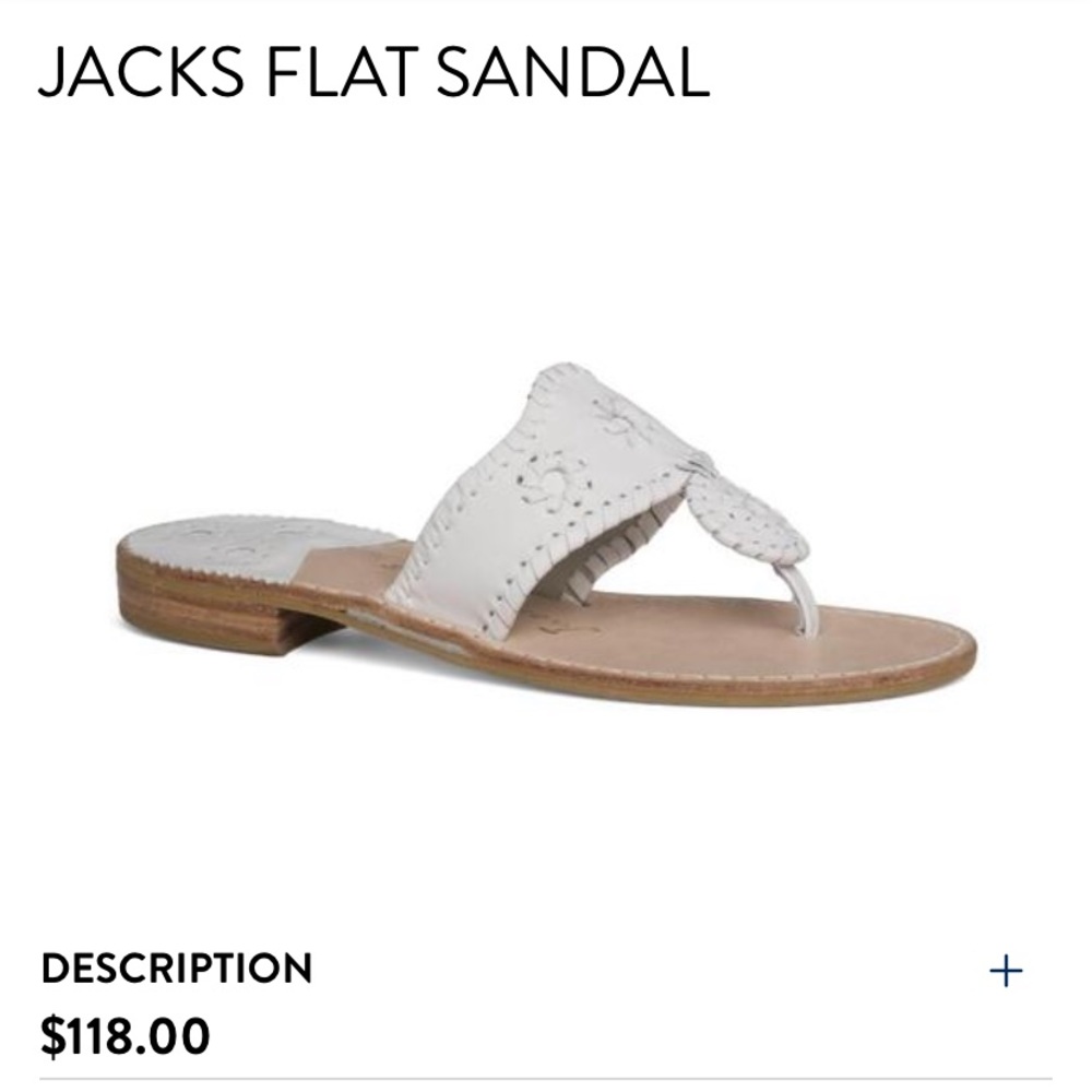 White Classic Jack Roger Sandals
